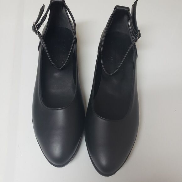 Women’s Mask Butik Handmade Genuine Black Leather Ankle Strap Shoes Size 38 NWOB - Picture 4 of 10